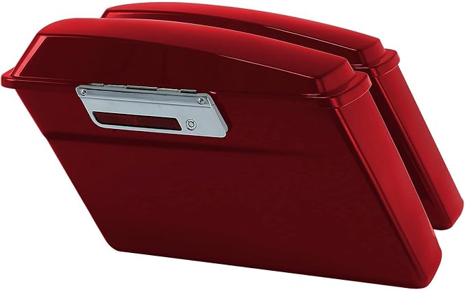 XFMT Red Hard Saddlebags Saddle Bags Trunk W/Black Conversion Brackets - Image 2