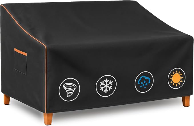 Outdoor Sofa Cover, Waterproof Patio Furniture Cover 60W x 42D x 33H inches by BRUXOLAY