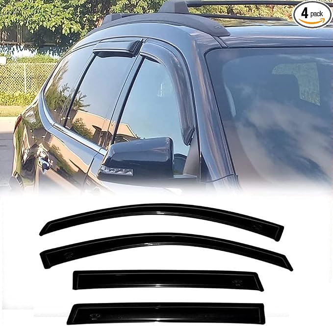 Side Window Deflector Visor Rain Guard by Deebior