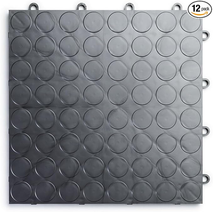 Big Floors RaceDeck CircleTrac, Interlocking Non-Slip Garage Flooring Tile by BigFloors