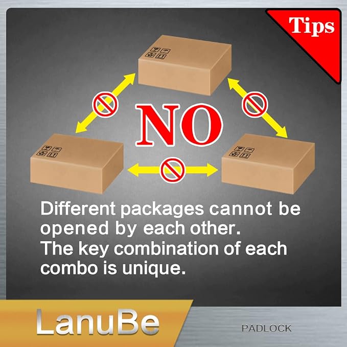 LanuBe Lock Laminated keyed padlock1-9/16 inch, keyed Alike Locks, Normal - Image 6
