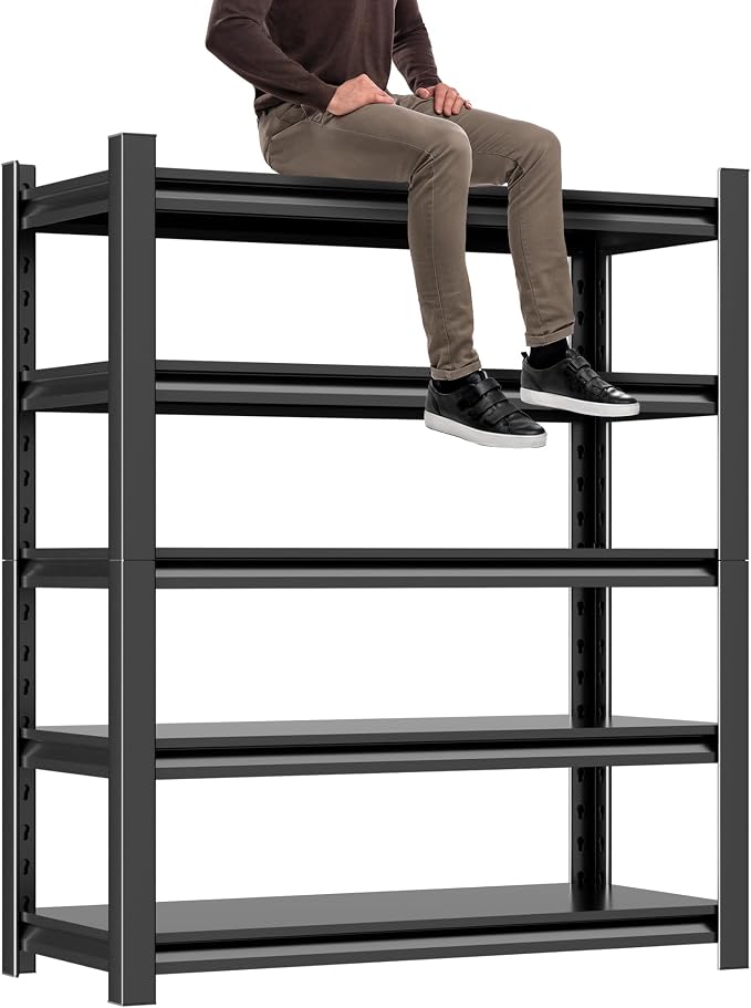Metal Garage Shelving Unit, 15.7"D x 40"W x 78"H Steel Shelving, 3000 lbs by Unknown