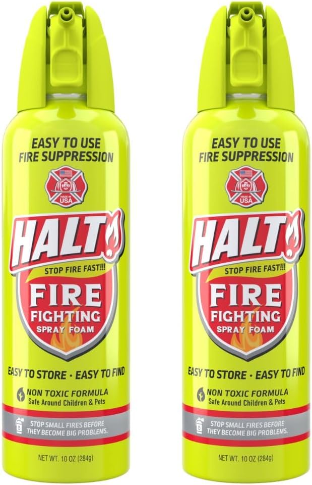 HALT! Fire Fighting Foam Spray – Non-Toxic, PFAS Free, and Find in Emergency – by HaltFireSafetyProducts
