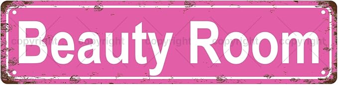 Beauty Room Space Vintage Metal Tin Street Sign Bar Cafe Garage Cave Home Room by Unknown