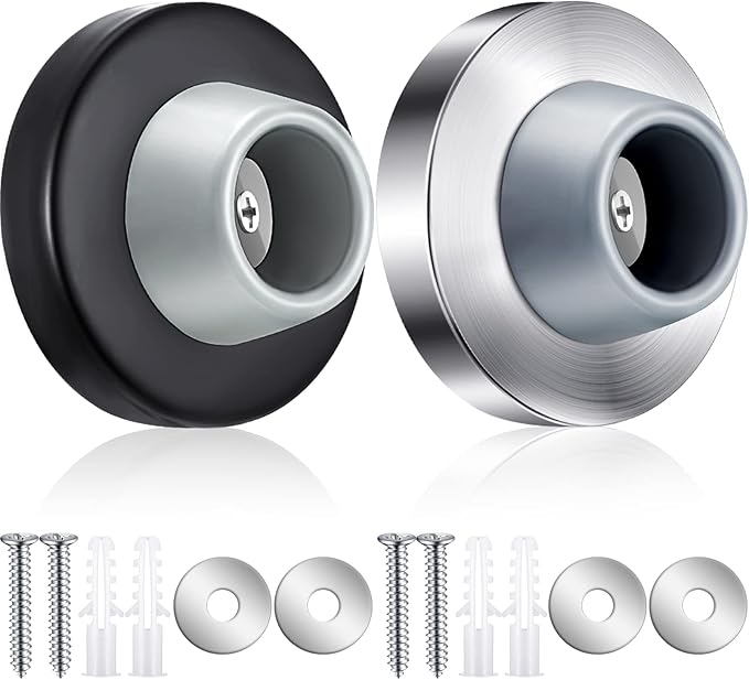 Blulu Concave Wall Door Stopper Door Bumper Stainless Steel Wall Protector by Blulu