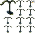 10 Pcs Zinc Alloy Ceiling Double Hook Cabinet Wardrobe Coat Towel Hat Hook by FanSiVoKe
