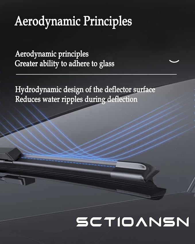 3 Wipers Set-26"+22" Front Windshield Wipers and 11" Rear Wiper Blade - Image 2