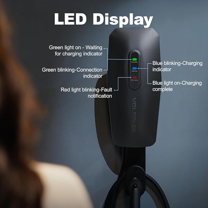 Level 2 EV Charger for Tesla 32Amp, 7KW Electric Vehicle Portable Charger - Image 5