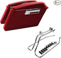 XFMT Red Hard Saddlebags Saddle Bags Trunk W/Chrome Conversion Brackets by XFMT