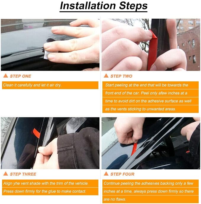 Smoke Sun/Rain Guards Window Visors Compatible - Image 5