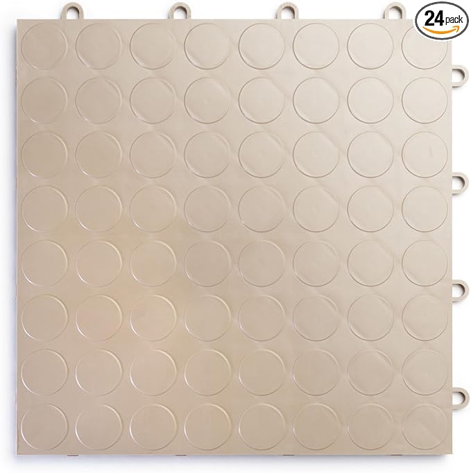 Big Floors RaceDeck CircleTrac, Interlocking Non-Slip Garage Flooring Tile by BigFloors