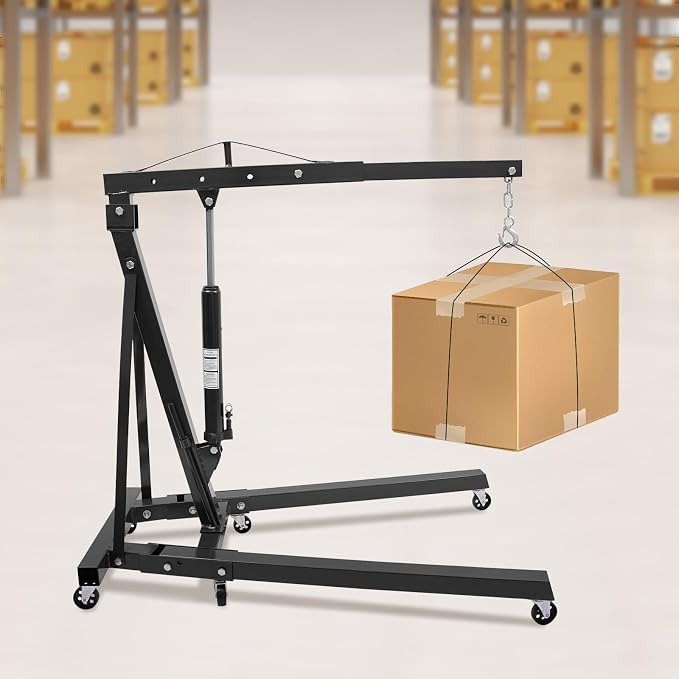 Folding Engine Crane 1 Ton Folding Engine Hoist 2200lbs Hydraulic Crane - Image 5