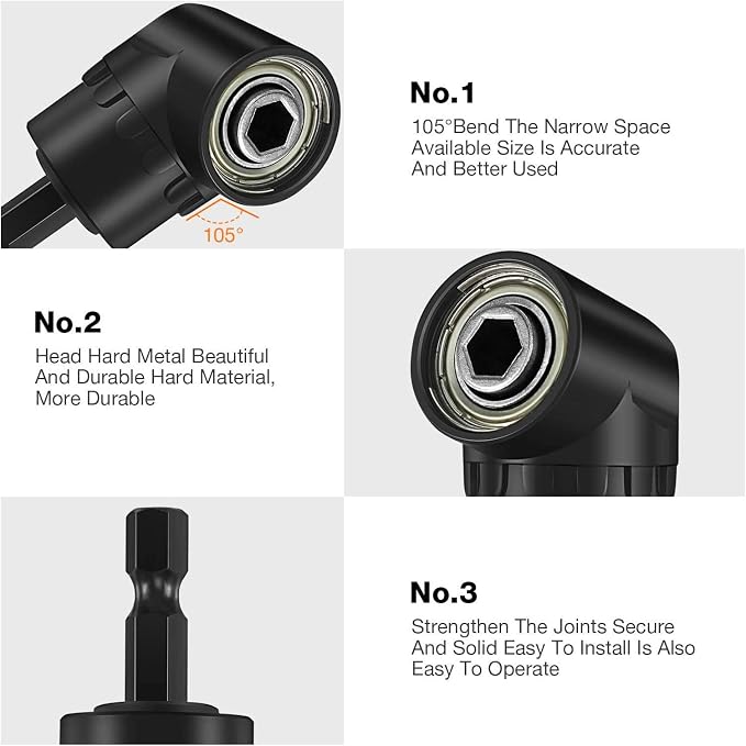 17pcs Flexible Drill Bit Extension, Include 3pcs Impact Socket Adapter 2pcs Hex - Image 6