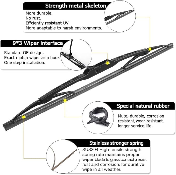 AUTOBOO 19"+19" Windshield Wipers - Image 2