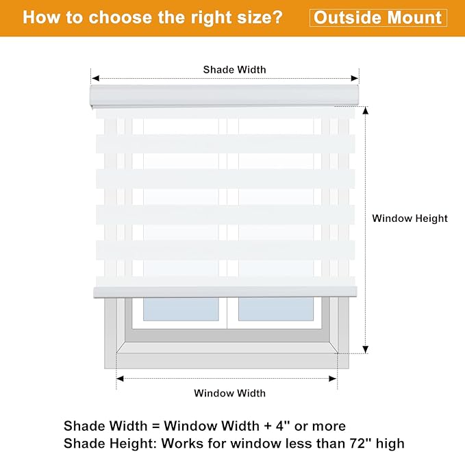 Persilux Cordless Zebra Blinds for Windows Free-Stop Roller Shades for Windows - Image 8
