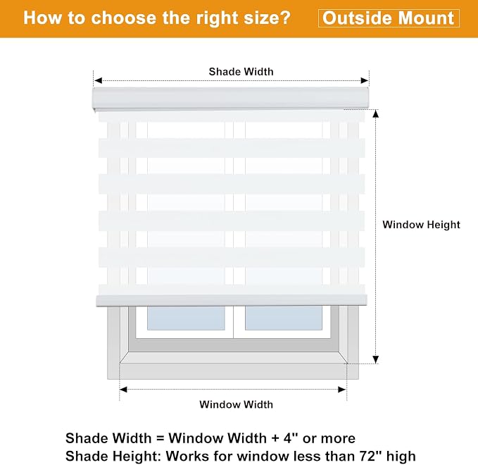 Persilux Cordless Zebra Blinds for Indoor Windows, Free-Stop Zebra Blinds - Image 8