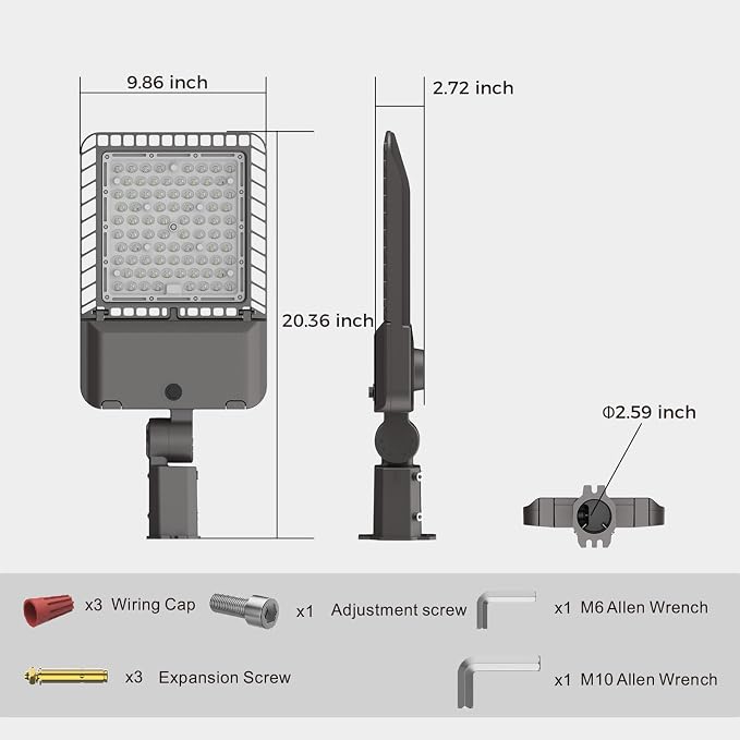 180W LED Parking Lot Lights Commercial Area Oudoor Lighting Street Light - Image 7