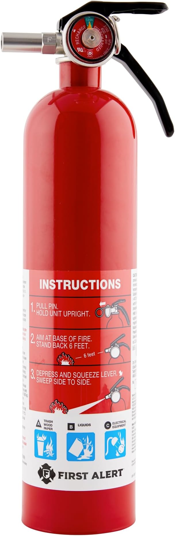 First Alert Fire Extinguisher for Home, Standard Rechargeable Compliance Unit - Image 2