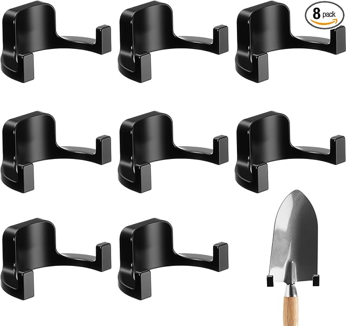 8 Pcs Shed Storage Tool Hooks Accessories Compatible by Qiyaz