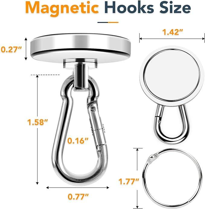 MIKEDE 150LB Magnetic Hooks, Neodymium Magnets Heavy Duty - Image 7