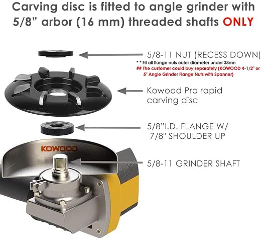 Wood Turbo Carving Disc in 8 Teeth by KOWOOD - Image 3