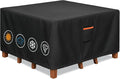 Outdoor Waterproof Furniture Cover, 62W x 62L x 28H inches Heavy Duty 600D by BRUXOLAY