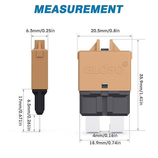GLOSO Circuit Breaker E39 Manual Reset Fuse - Image 2