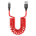 AGVEE 2 Pack 3ft Coiled Short USB to USB-C Charging Cable 3A Fast Charger Cord by AGVEE
