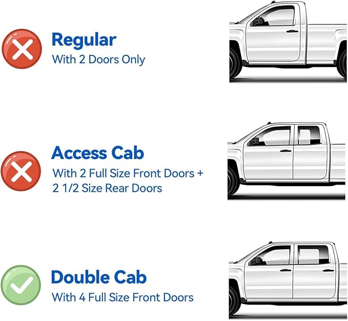 Window Visors Rain Guards for 2005-2015 Toyota Tacoma Double Cab, Out-Channel - Image 3