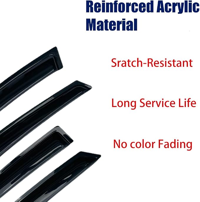 Sunproof Rainproof Side Window Visor Wind Deflector - Image 4