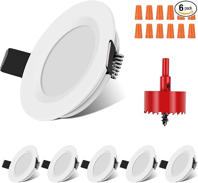 RV Boat Recessed Ceiling Light 6 Pack 12V LED Puck Light by RVZONE