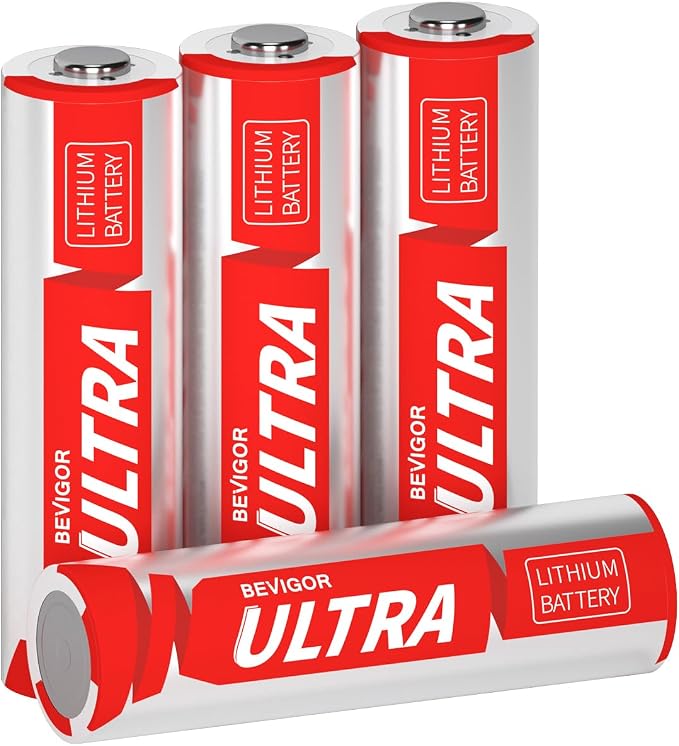BEVIGOR Lithium Batteries AA, AA Batteries 4Pack, 3500mAh 1.5V AA Lithium by BEVIGOR