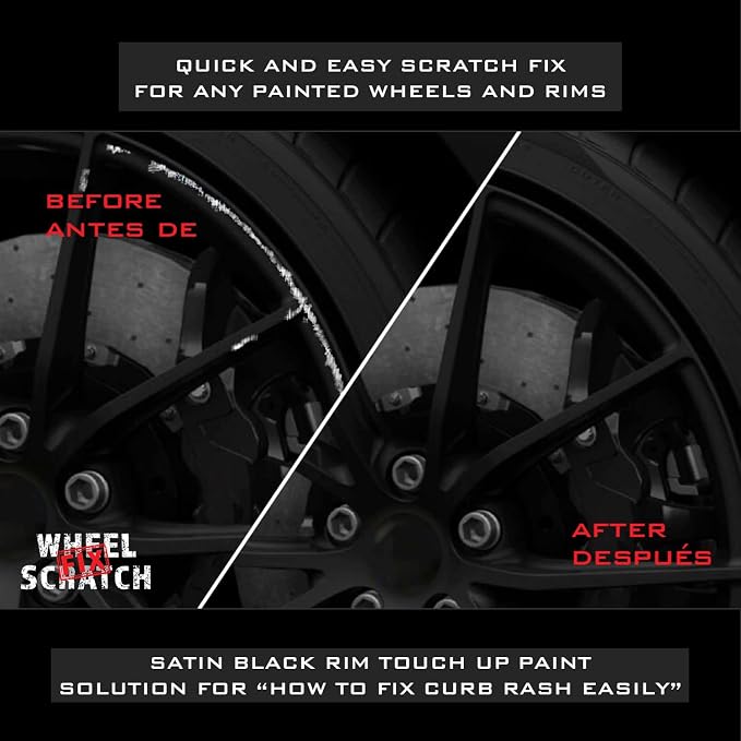 Matte Black Rim Touch Up Paint Kit, Car Wheel Scratch Repair Kit, Wheel Touch - Image 2