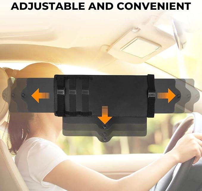 JoyTutus Car Sun Visor Sunshade Extender, Adjustable Sun Visor Protects from - Image 5