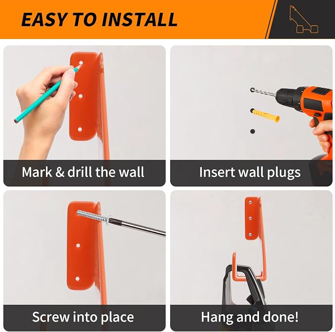 Chainsaw Holder Wall Mount, 2 Pack Heavy Duty Chainsaw Hanger - Image 5
