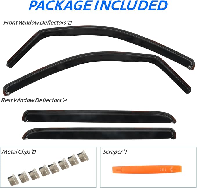 in-Channel Rain Guards for Trucks 2015-2020 Ford F150 SuperCrew, 17-23 Ford - Image 8