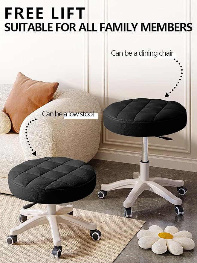 Small Chair Round Rolling Stool - Image 5