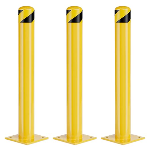 Safety Bollard Post, 36 Inch Height Steel Bollards, 4.5 Inch Diameter Parking by SpecializeinYourNeeds