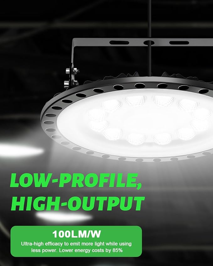Viugreum High Bay LED Shop Lights, 200W UFO LED High Bay Light 20, 000LM 120V - Image 2