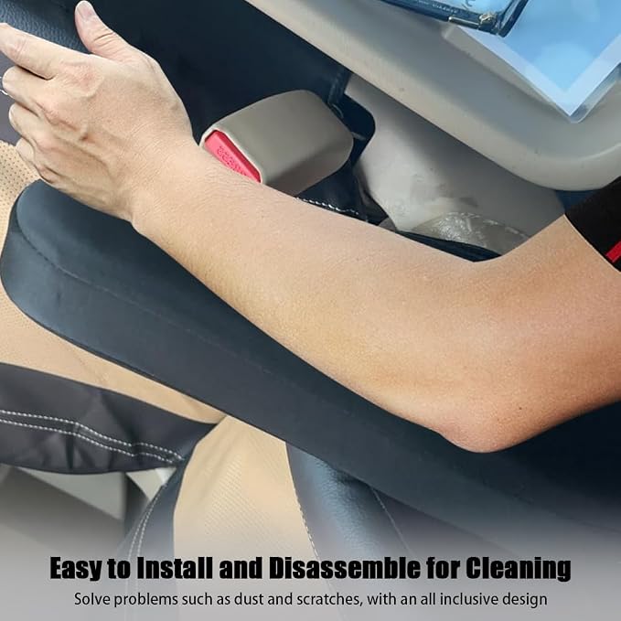 2PC Car Front Seat Armrest Covers, Universal Size Seat Arm Rest Cover, Flat - Image 6