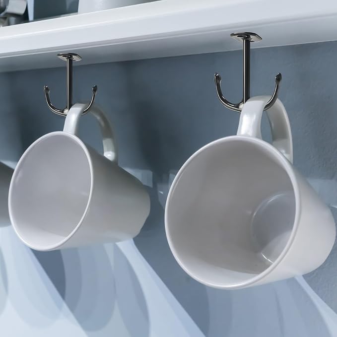 Anchor Two Prong Ceiling Hook for Closet Top Bathroom Kitchen Cabinet Garage - Image 4