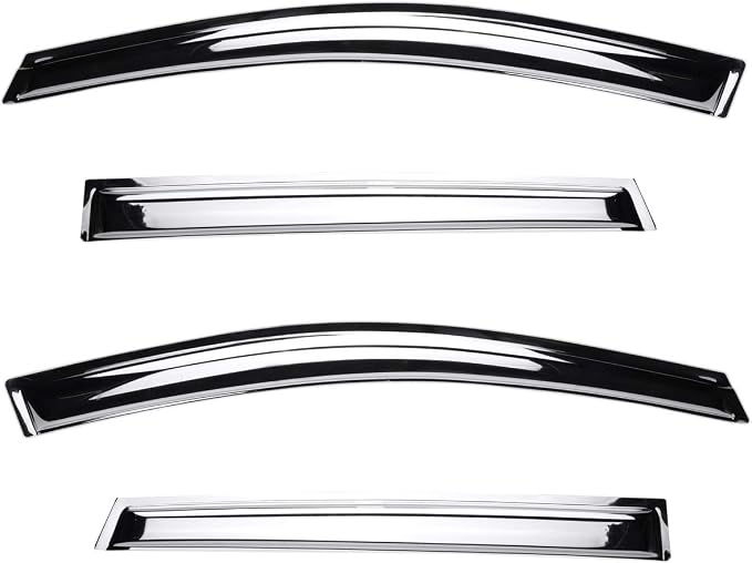 Chrome Side Window Visors Vent Deflector - Image 2