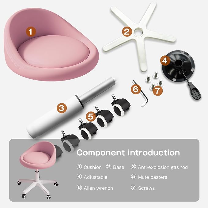 Rolling Stool Rolling Hydraulic Salon Stool - Image 6