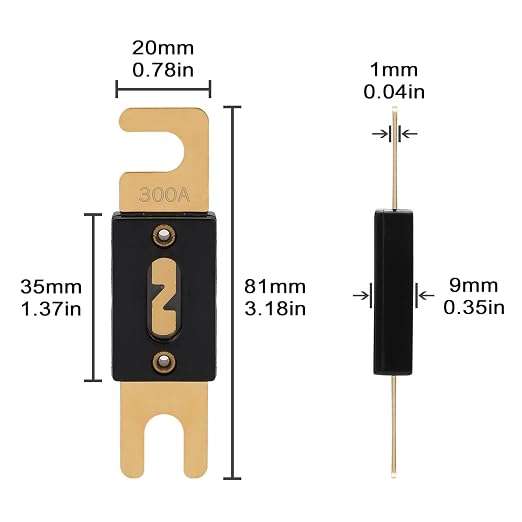 300A ANL Fuse 300 Amp Inline Blade Fuses 32V - Image 2