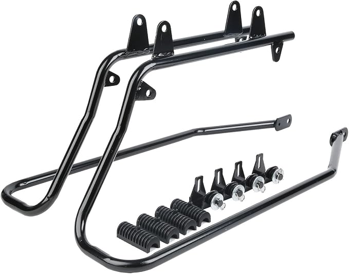 XFMT White Hard Saddlebags Saddle Bags Trunk W/Black Conversion Brackets - Image 6