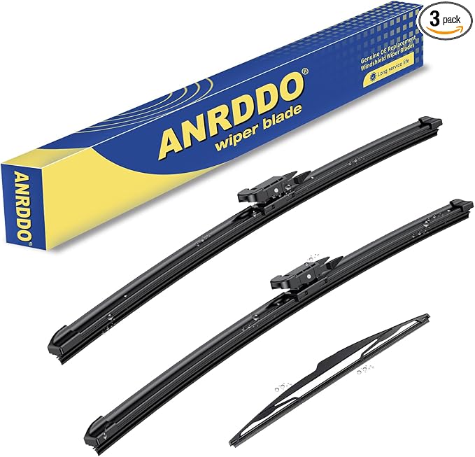 3 Wipers Factory Replacement For Ford Focus 2012 2013 2014 2015 2016 2017 2018 by ANRDDO