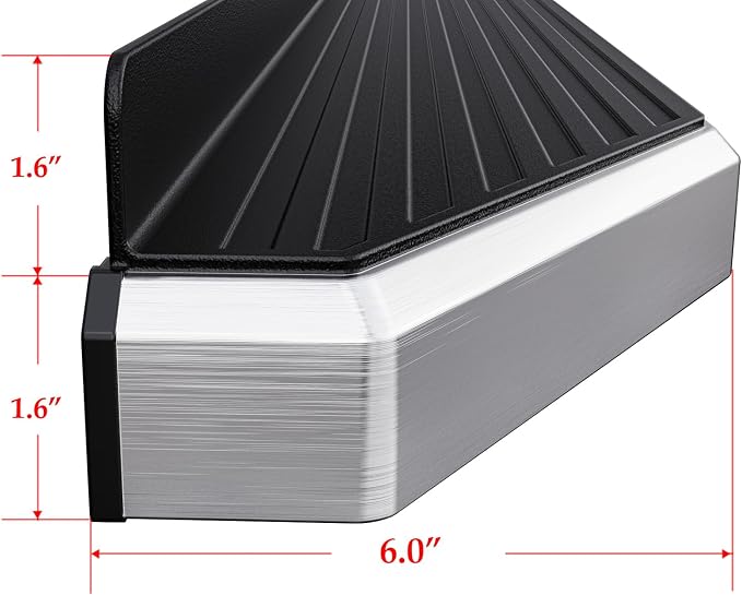APS 6in 304 Stainless Steel Running Boards Side Bars Side Steps Compatible - Image 3