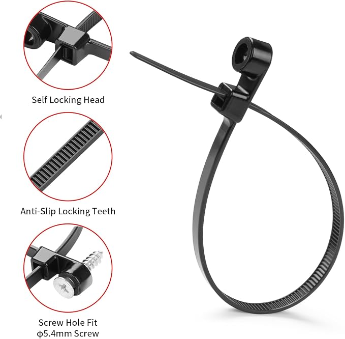 1000 PCS 14 inch Black Zip Ties - Image 4