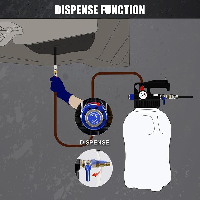 JIFETOR Transmission Fluid Pump Pneumatic Extractor and Dispenser Tool Kit - Image 7