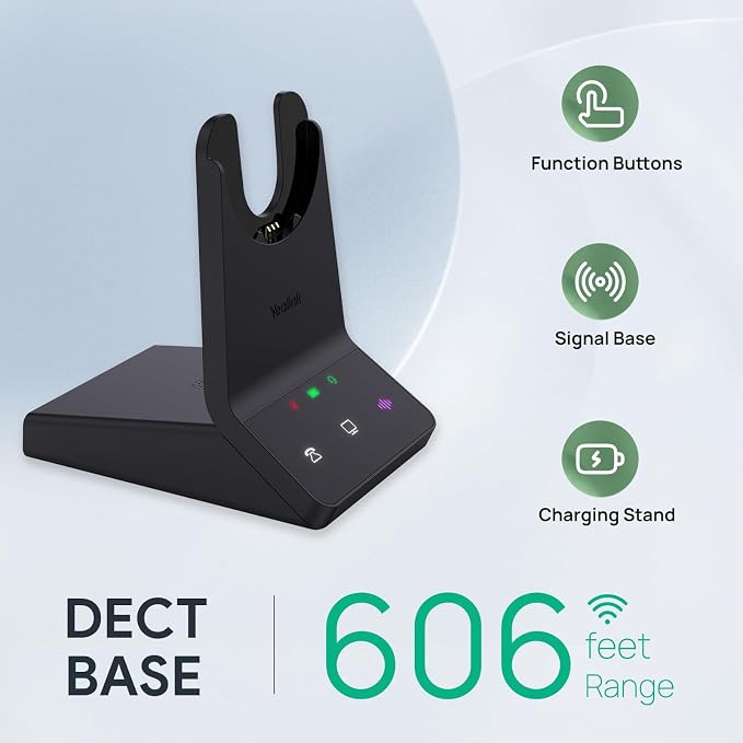 Yealink WH64 DECT & Bluetooth Dual Teams Wireless Headset, 606 ft Range On Ear - Image 2